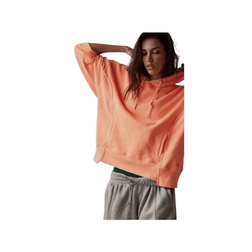 Free People Movement Sprint To The Finish Hoodie Pockets Band Hem Size L NWT - Picture 3 of 12